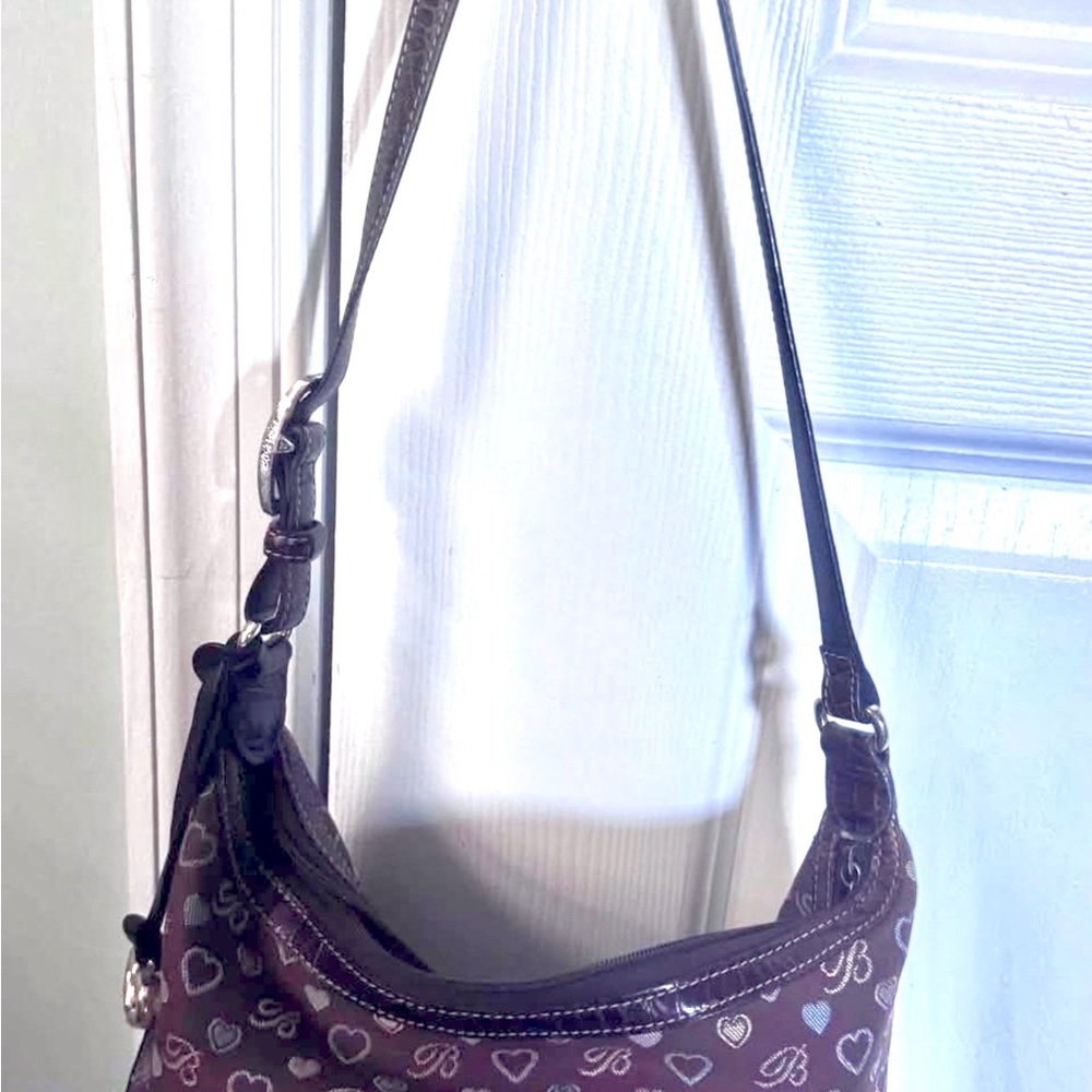 Brighton Logo Heart Shoulder Bag with Heart Accents - Picture 3 of 8